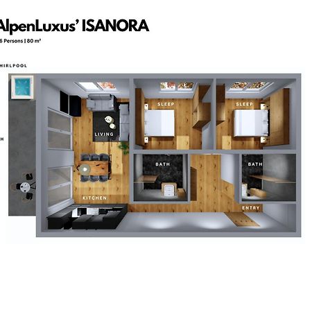Isanora - Garden & Private Whirlpool By Alpenluxus Appartements Fügen Exteriér fotografie